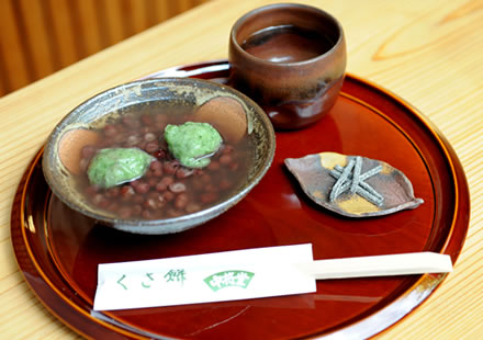 冷たいぜんざいと煎茶のセット　￥800